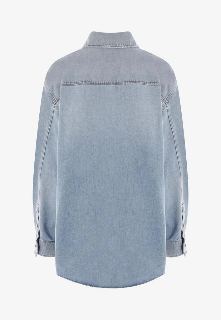 商品Valentino|VLogo Embossed Denim Shirt,价格¥14844,第2张图片详细描述