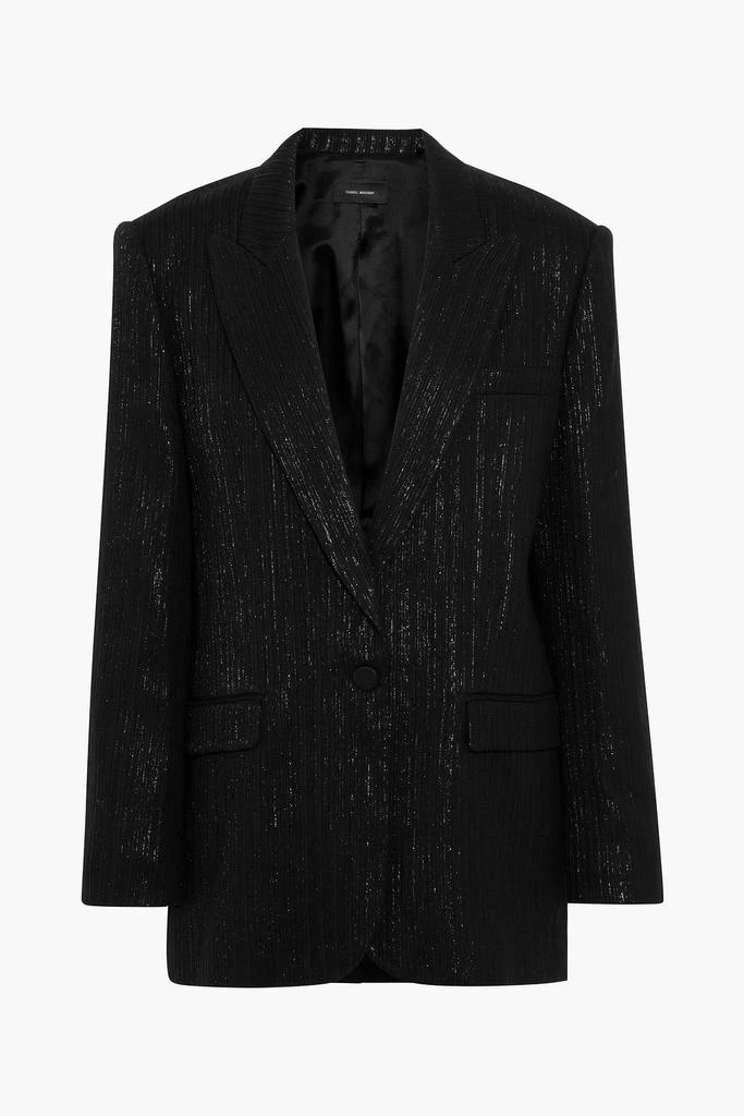 商品Isabel Marant|Datja metallic textured-crepe blazer,价格¥3155,第3张图片详细描述