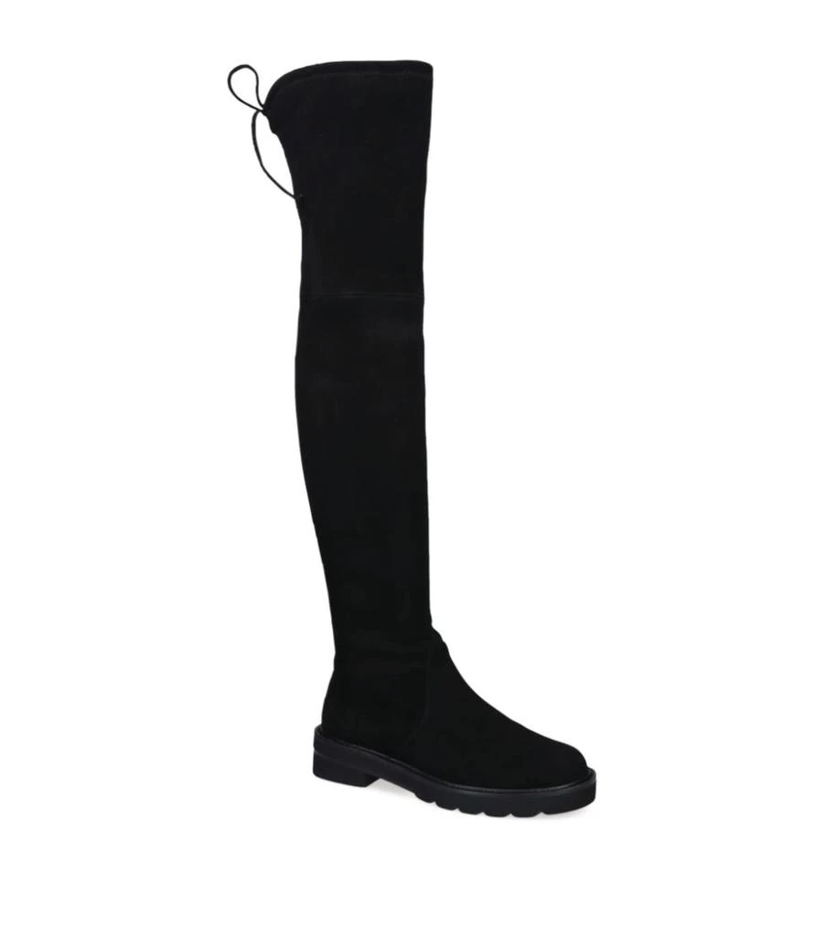 商品Stuart Weitzman|Suede Lowland Lift Over-The-Knee Boots 35,价格¥7743,第1张图片