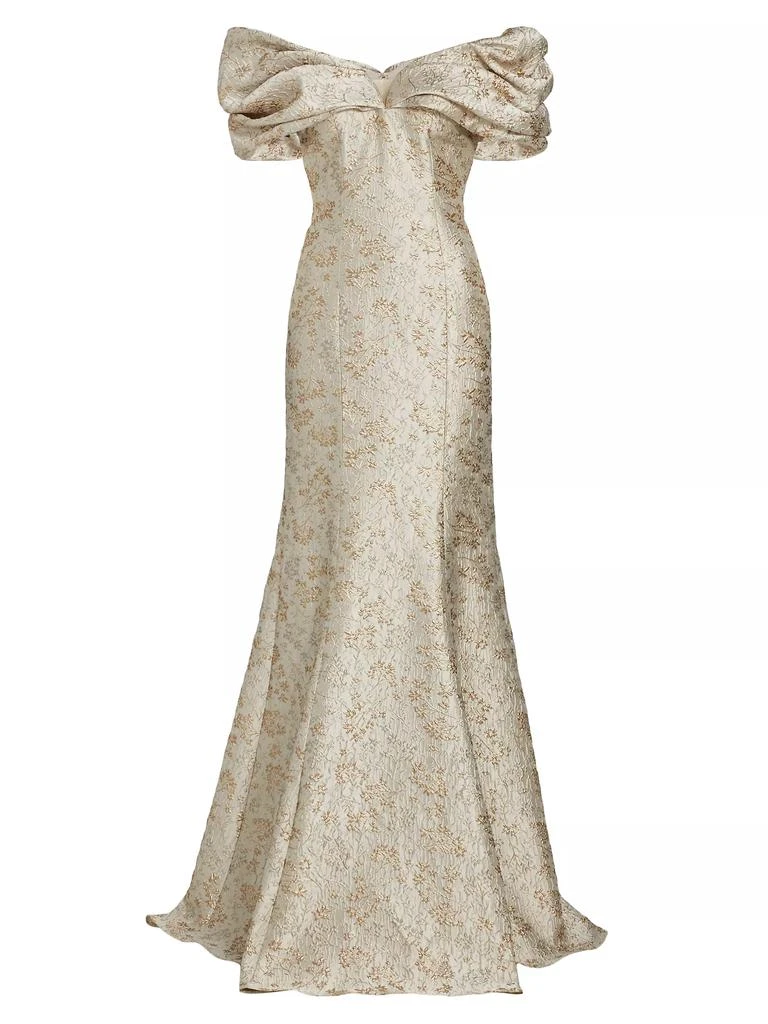 商品Teri Jon|Metallic Jacquard Off-The-Shoulder Gown,价格¥5923,第1张图片