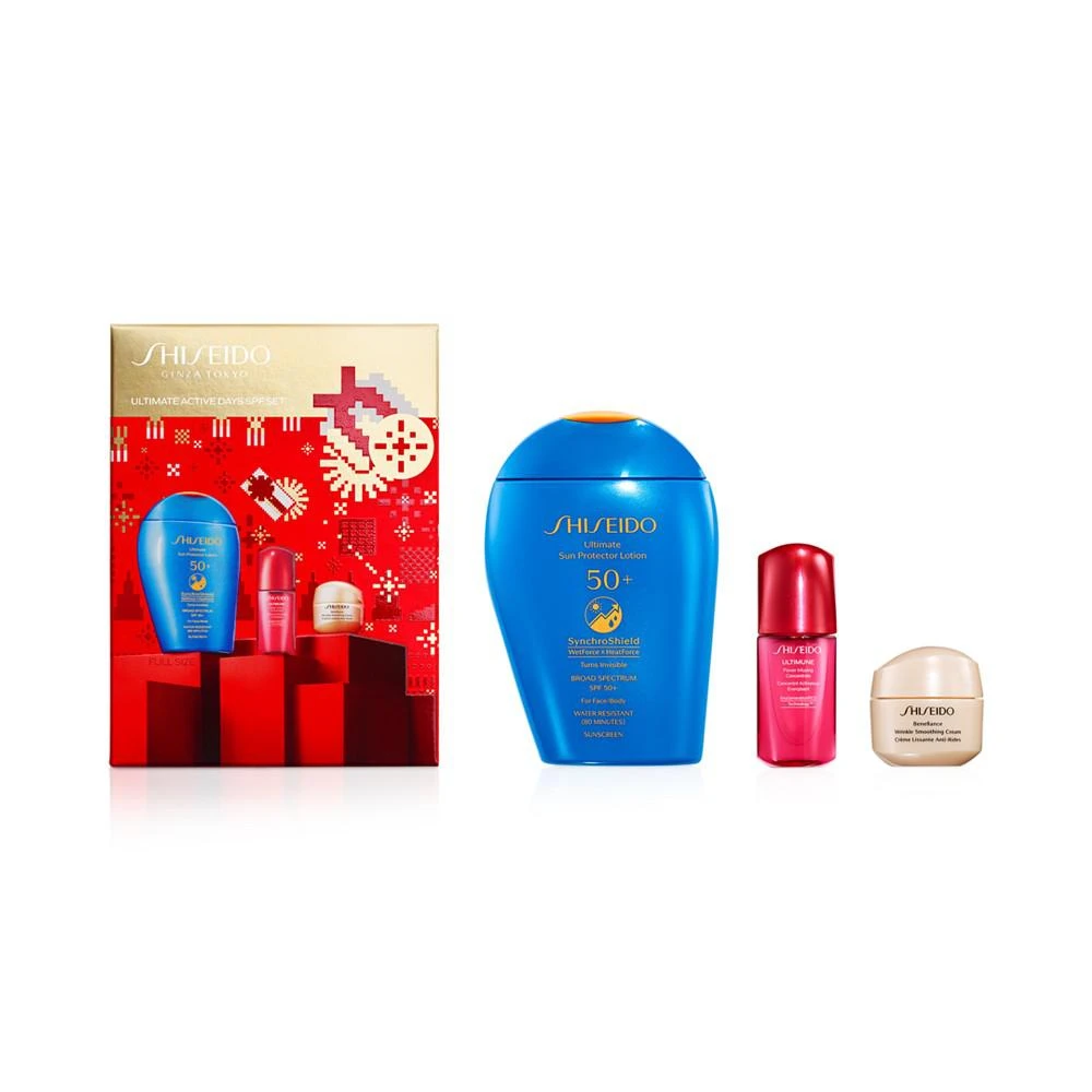 商品Shiseido|3-Pc. Ultimate Active Days SPF Skincare Set, Created for Macy's,价格¥377,第1张图片