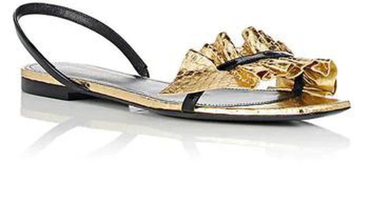 商品Yves Saint Laurent|Nu Pieds Snakeskin & Leather Slingback Sandals,价格¥6655,第2张图片详细描述