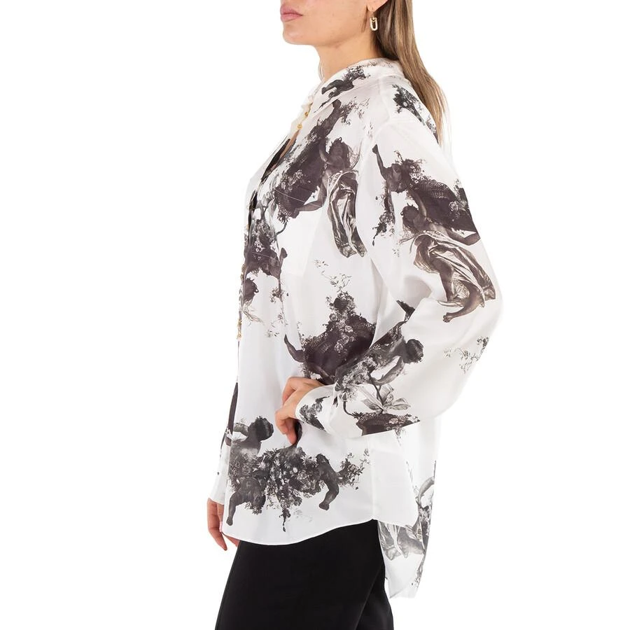 商品Burberry|Ladies Black Renaissance Carlota Long Sleeve Silk Blouse,价格¥1824,第2张图片详细描述