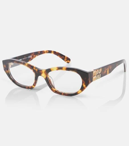 商品Miu Miu|Logo椭圆眼镜,价格¥3080,第3张图片详细描述