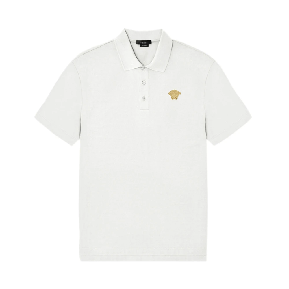 商品[国内直发] Versace|VERSACE 男士白色POLO衫 A87427-A237141-2W110,价格¥2330,第1张图片