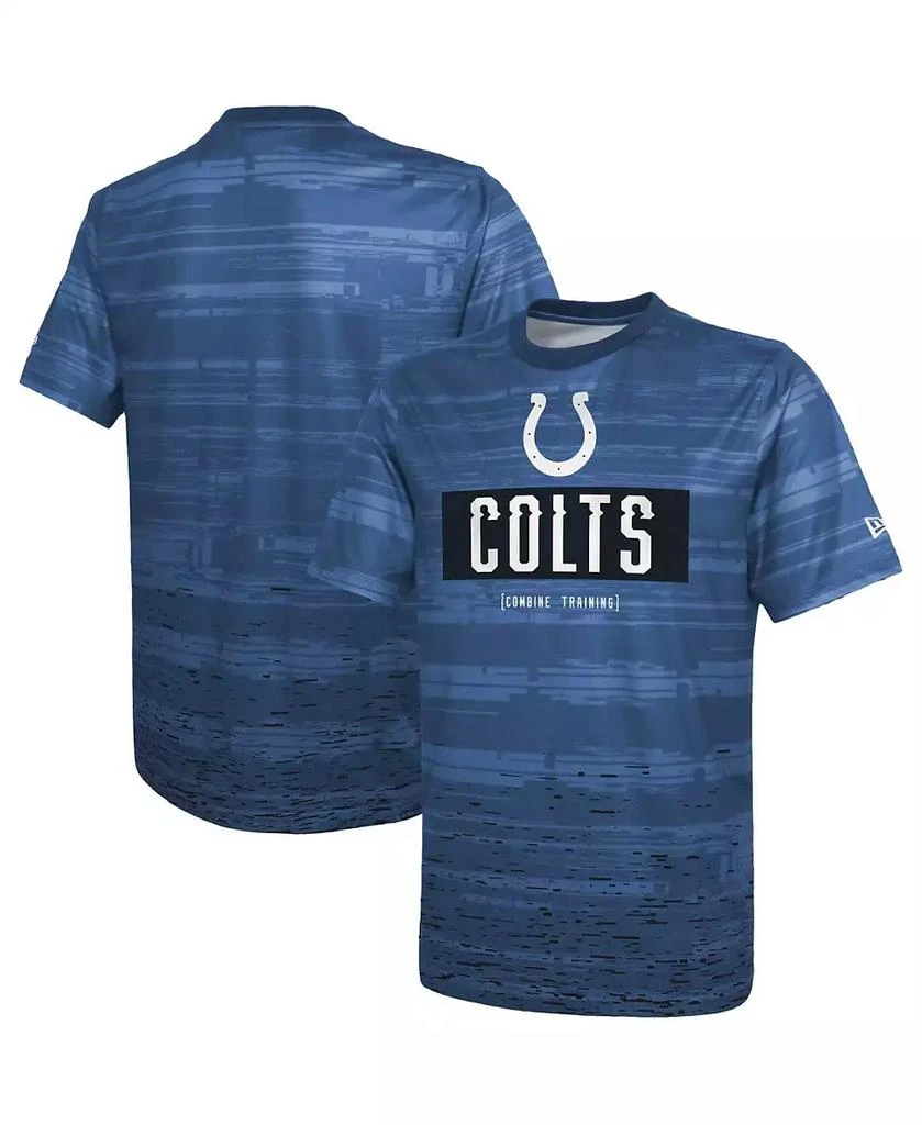 商品New Era|Men's Royal Indianapolis Colts Combine Authentic Sweep T-shirt,价格¥264,第1张图片