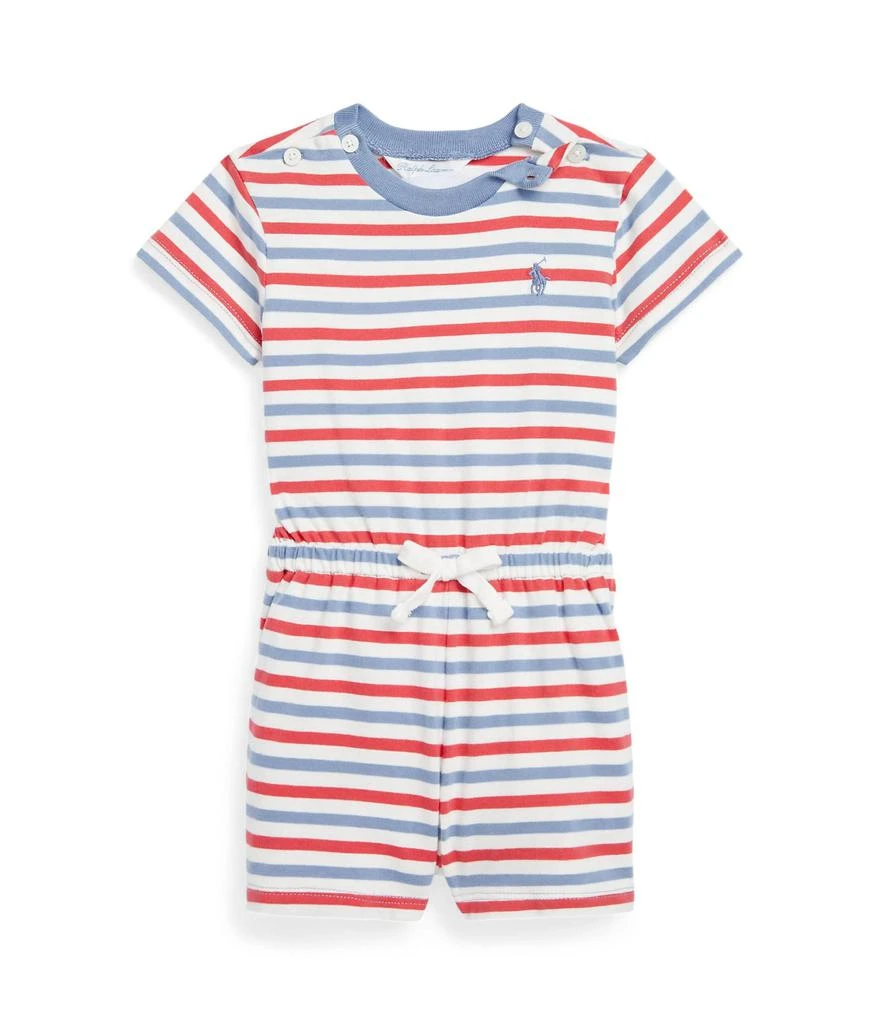 商品Ralph Lauren|Striped Cotton Jersey Romper (Infant),价格¥138,第1张图片