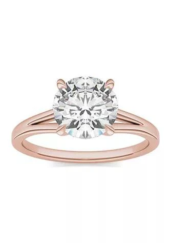 商品Charles & Colvard|Colvard Charles Colvard 1.96 Ct. T.w. Lab Created Moissanite Solitaire Ring In 14K Gold,价格¥8958,第1张图片