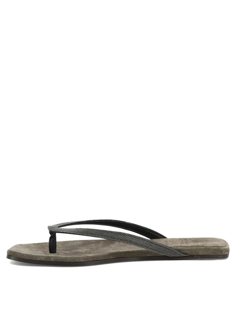 商品Brunello Cucinelli|"PRECIOUS" SUEDE FLIP FLOPS,价格¥7747,第3张图片详细描述