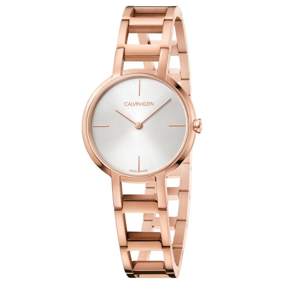 商品Calvin Klein|卡尔克雷恩女士时尚玫瑰金腕表防水不锈钢表带手表,价格¥413,第1张图片