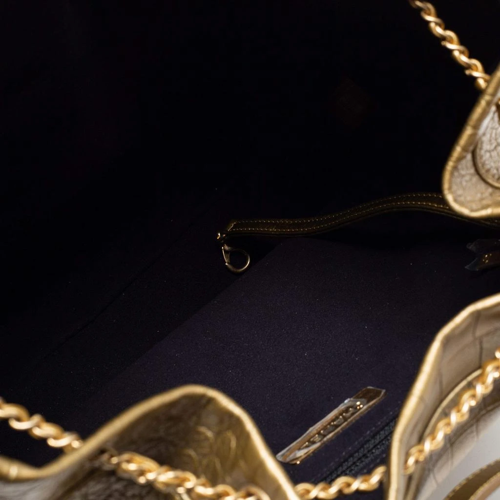 Chanel Gold Croc Embossed Leather Drawstring Backpack 商品