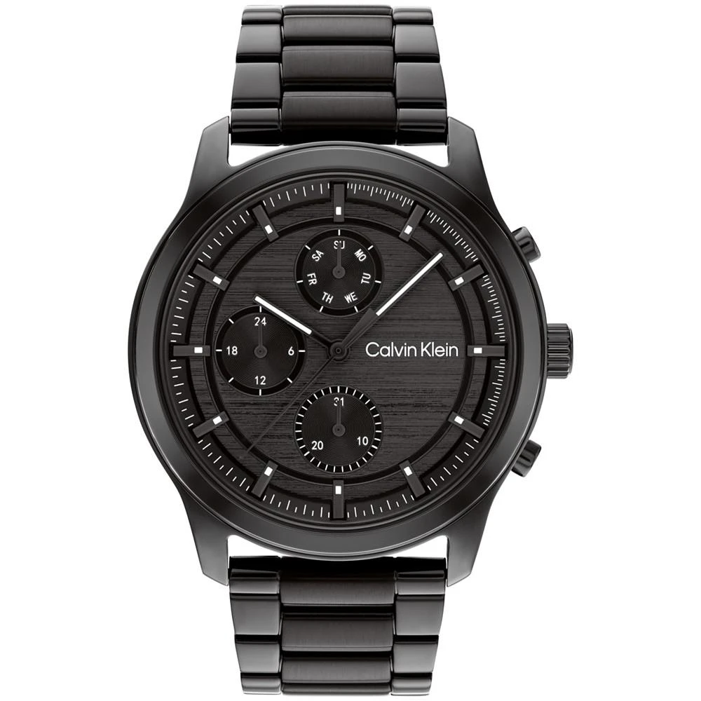 商品Calvin Klein|Men's Black Stainless Steel Bracelet Watch 44mm,价格¥1733,第1张图片
