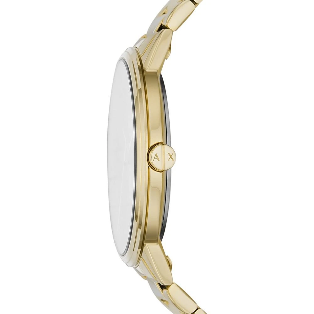 商品Armani Exchange|Men's Gold-Tone Stainless Steel Bracelet Watch 42mm Gift Set,价格¥1396,第3张图片详细描述