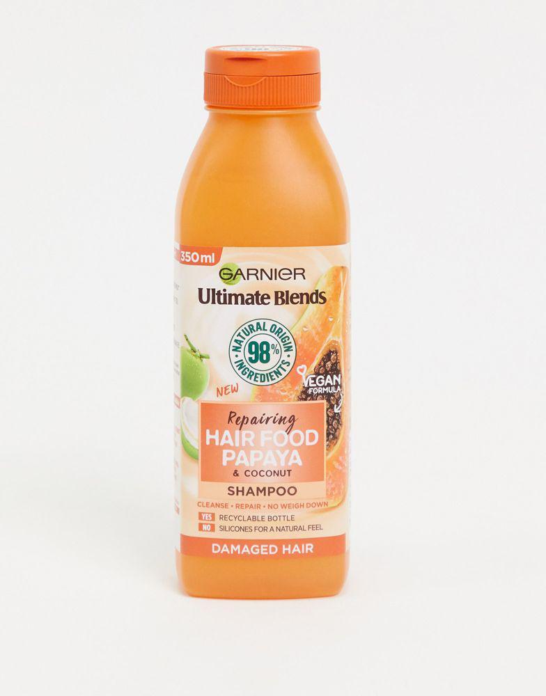 商品Garnier|Garnier Ultimate Blends Repairing Hair Food Papaya Shampoo For Damaged Hair 350ml,价格¥49,第1张图片