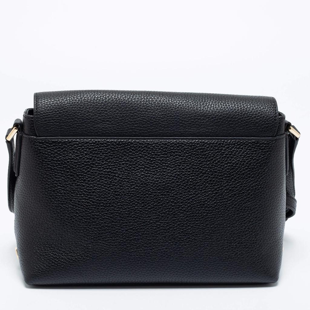 Tory Burch Black Leather Thea Flap Messenger Bag商品第4张图片规格展示