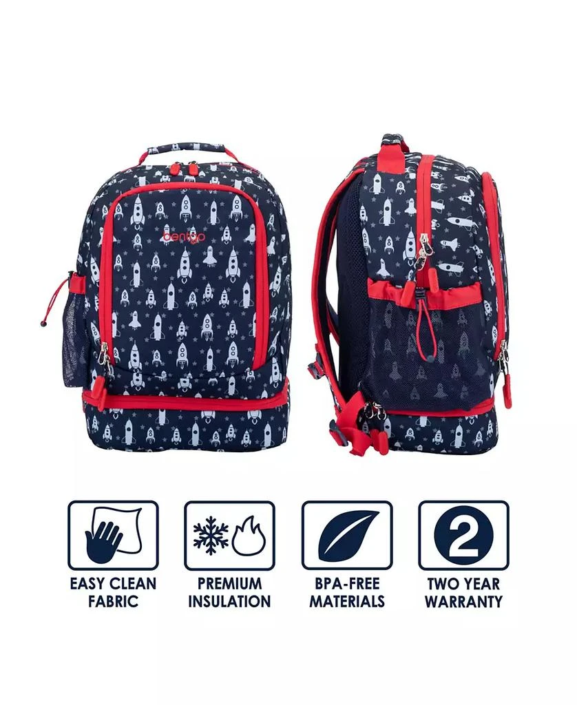 商品Bentgo|Kids Prints 2-In-1 Backpack and Insulated Lunch Bag - Rocket,价格¥499,第3张图片详细描述