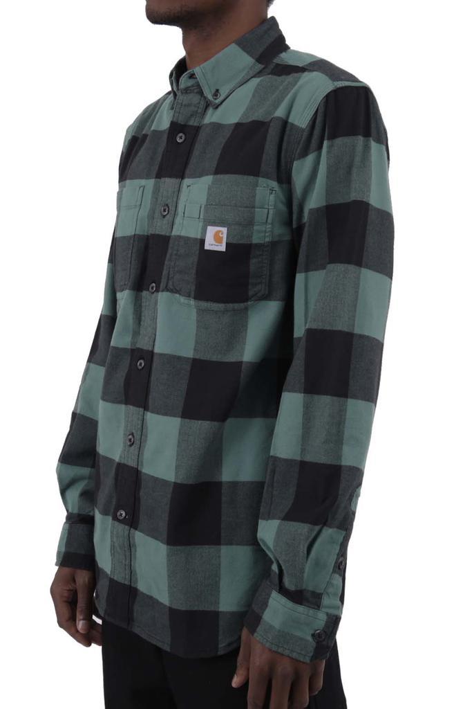 商品Carhartt|(105432) Rugged Flex Relaxed Fit MW Flannel L/S Plaid Shirt - Slate Green,价格¥440,第4张图片详细描述