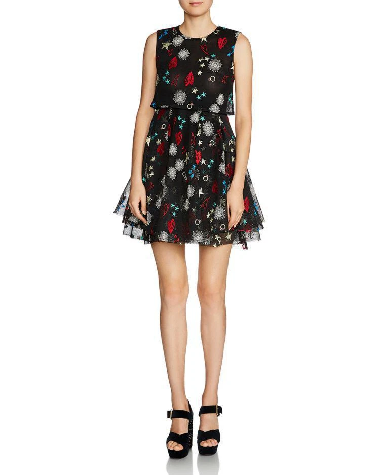 商品Maje|Rachel Heart & Floral Print Mini Dress,价格¥1688,第1张图片