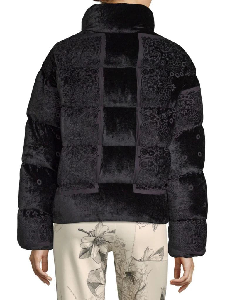商品Moncler|Labbe 印花天鹅绒羽绒服,价格¥5138,第2张图片详细描述