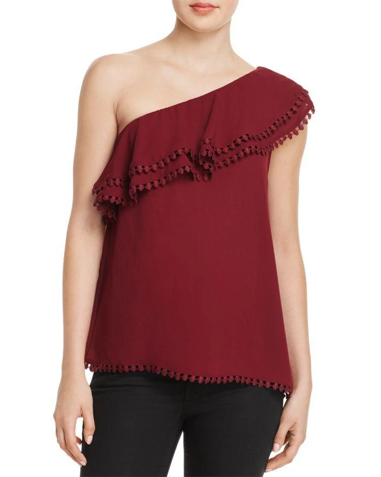 商品AQUA|Crochet Trim One-Shoulder Top - 100% Exclusive,价格¥130,第1张图片