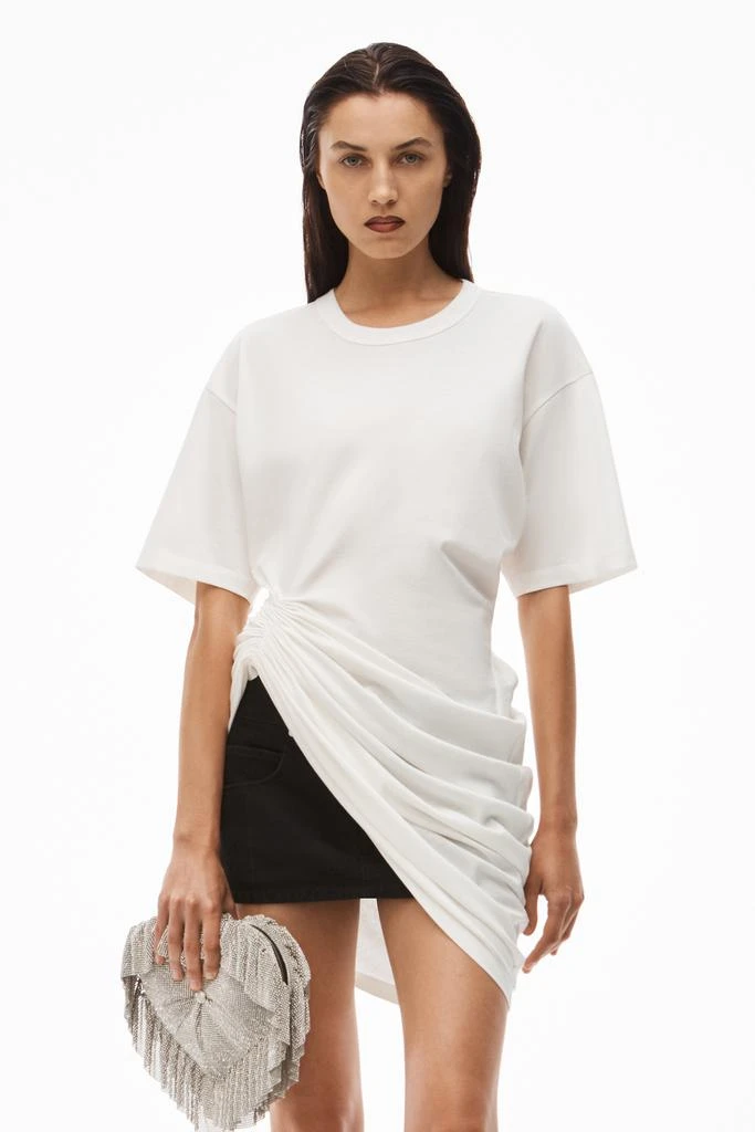 商品Alexander Wang|FRONT DRAPE TEE IN SILKY JERSEY,价格¥1688,第2张图片详细描述