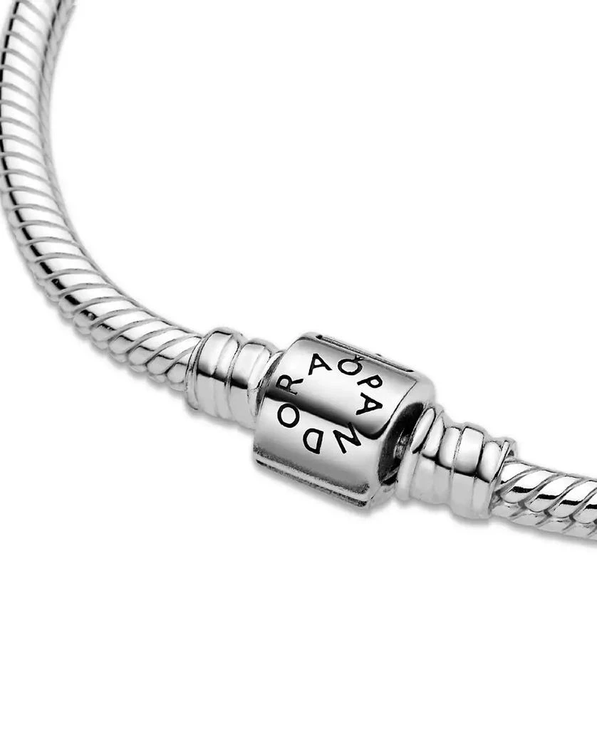 商品PANDORA|Moments Sterling Silver Barrel Clasp Snake Chain Bracelet,价格¥356,第4张图片详细描述