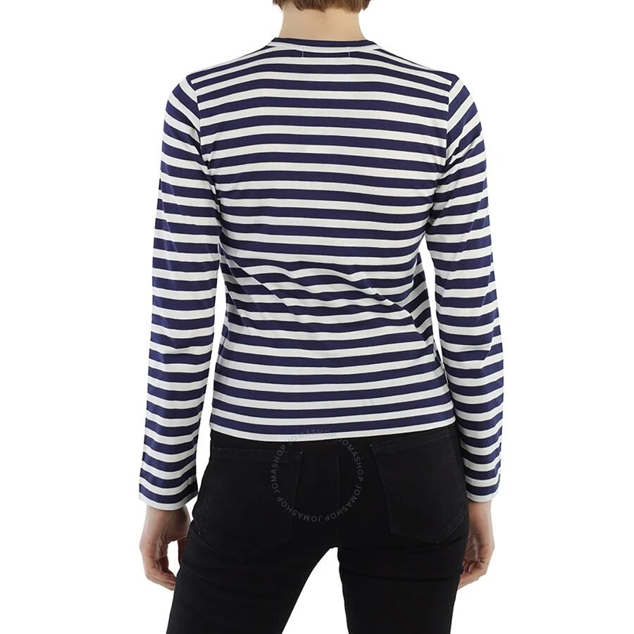 商品Comme des Garcons|Ladies Embroidered Heart Stripe Long-sleeve T-shirt,价格¥559,第3张图片详细描述