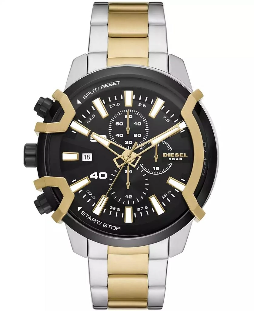 商品Diesel|Men's Griffed Chronograph Two-Tone Stainless Steel Bracelet Watch, 48mm,价格¥2010,第1张图片