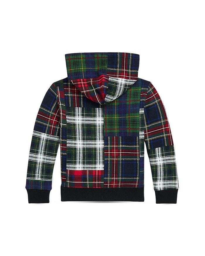 商品Ralph Lauren|Boys' Patchwork Plaid-Print Fleece Hoodie - Little Kid,价格¥512,第3张图片详细描述