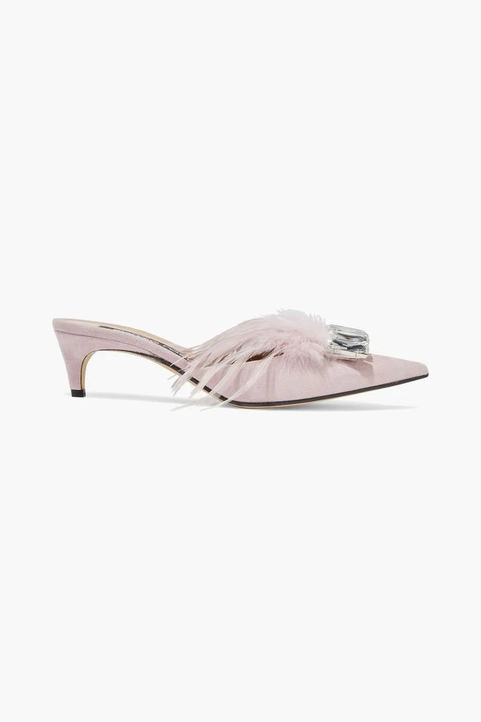 商品Sergio Rossi|sr1 embellished suede mules,价格¥1452,第1张图片