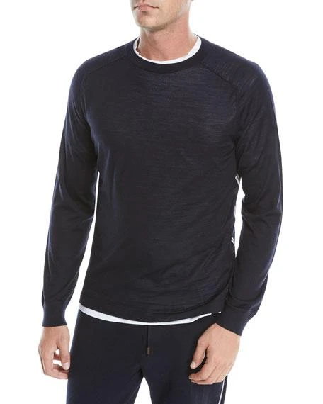 商品Zegna|Men's Wool Crewneck Sweatshirt,价格¥3836,第2张图片详细描述