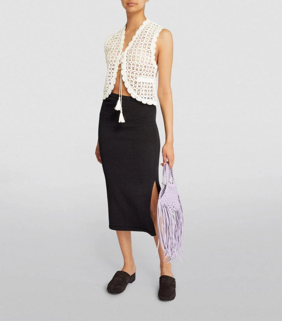 商品Maje|Crochet Sleeveless Cardigan,价格¥1032,第2张图片详细描述