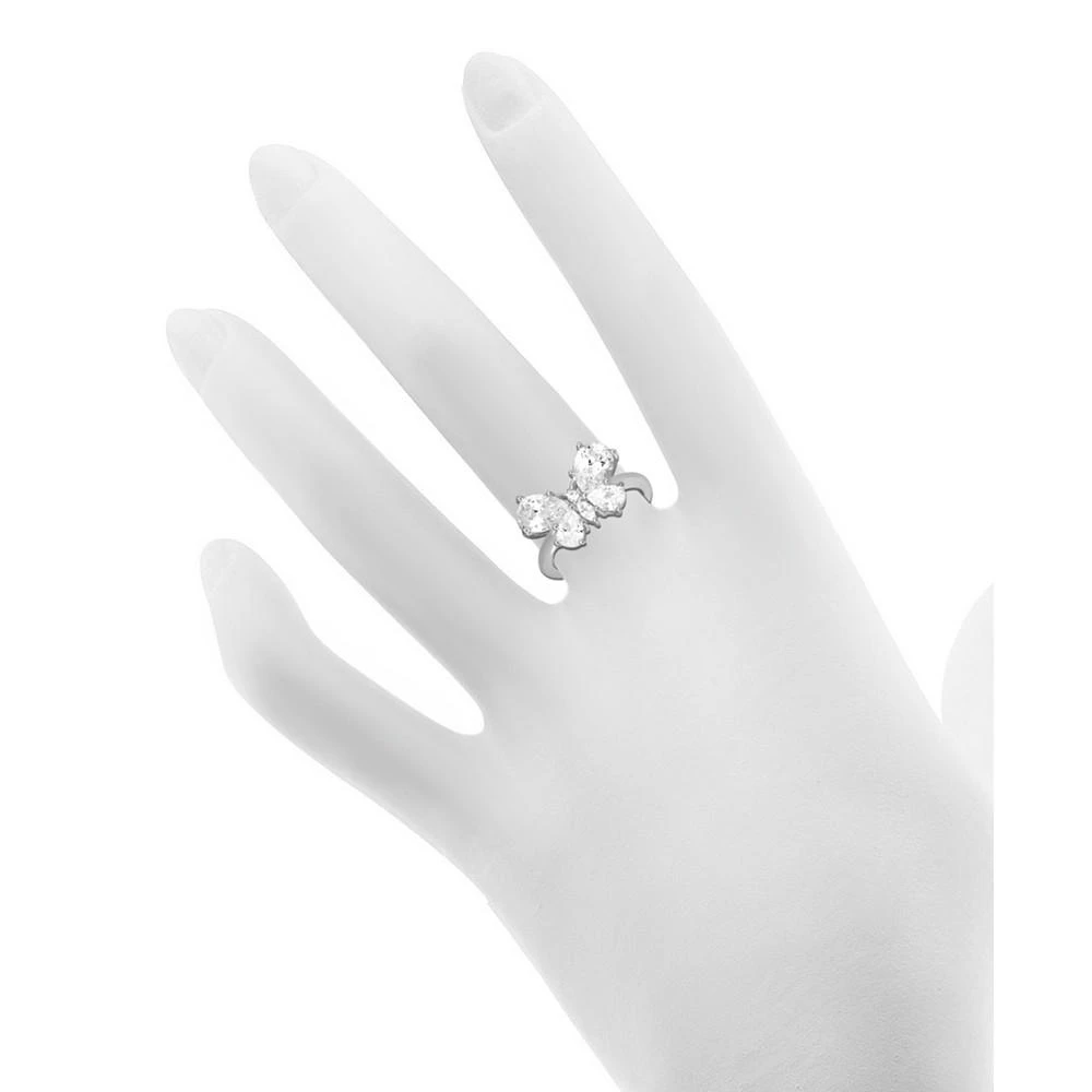 商品Essentials|Cubic Zirconia Butterfly Statement Ring in Silver-Plate,价格¥180,第2张图片详细描述