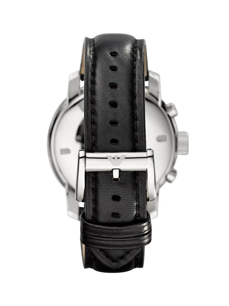 商品Emporio Armani|Stainless Steel & Leather-Strap Chronograph Watch,价格¥1412,第2张图片详细描述