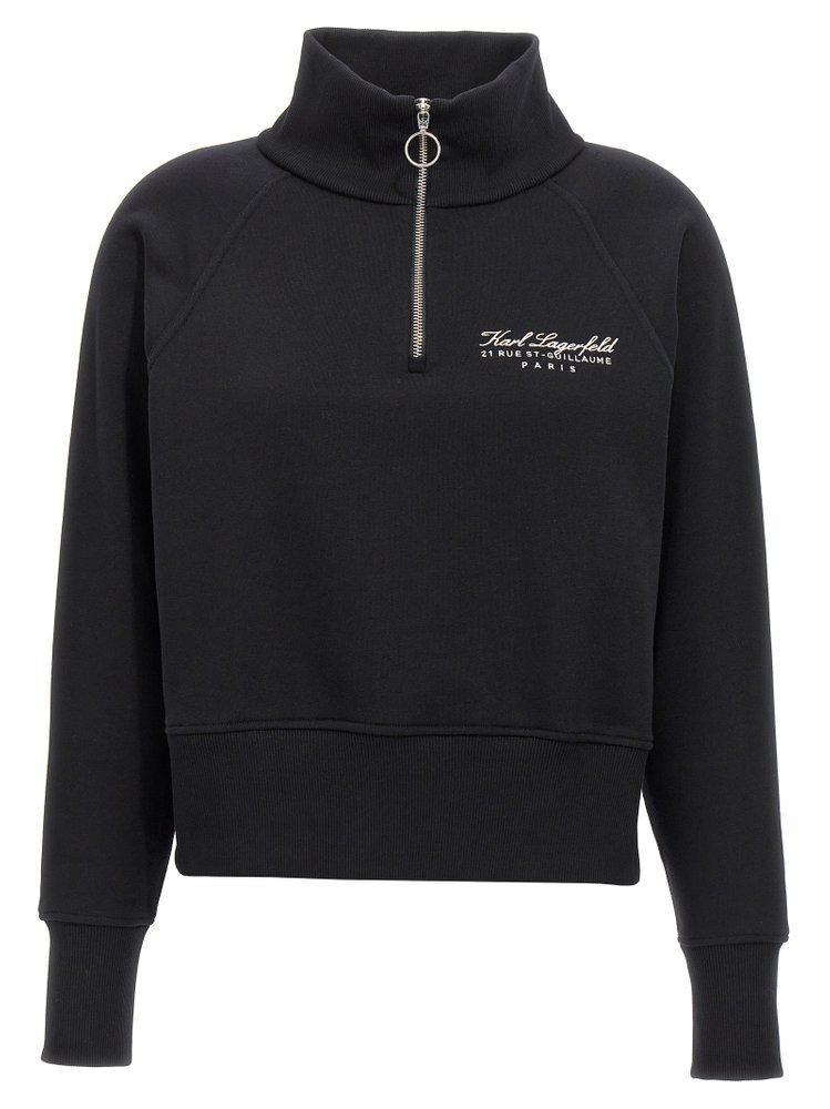 商品Karl Lagerfeld Paris|Karl Lagerfeld Hotel Karl Half-Zip Sweatshirt,价格¥1136,第1张图片