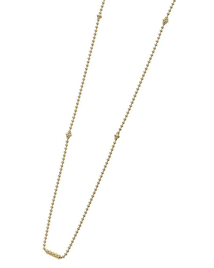 商品LAGOS|Caviar Gold Collection 18K Gold Beaded Station Necklace, 16",价格¥7442,第4张图片详细描述