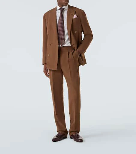 商品Dunhill|双排扣亚麻西装式外套,价格¥26007,第2张图片详细描述