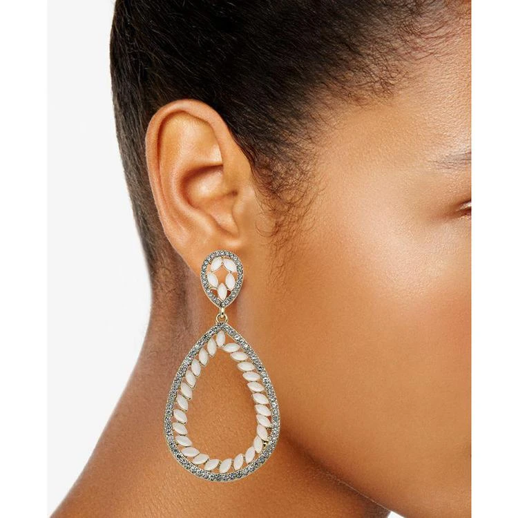 商品INC International|I.N.C. Gold-Tone Stone & Pavé Teardrop Drop Earrings, Created for Macy's,价格¥66,第2张图片详细描述