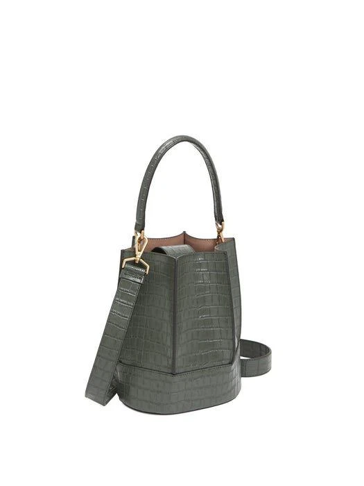 商品LOEUVRE|Sac de Lumiere Croc Shoulder Bag - Khaki,价格¥1455,第5张图片详细描述