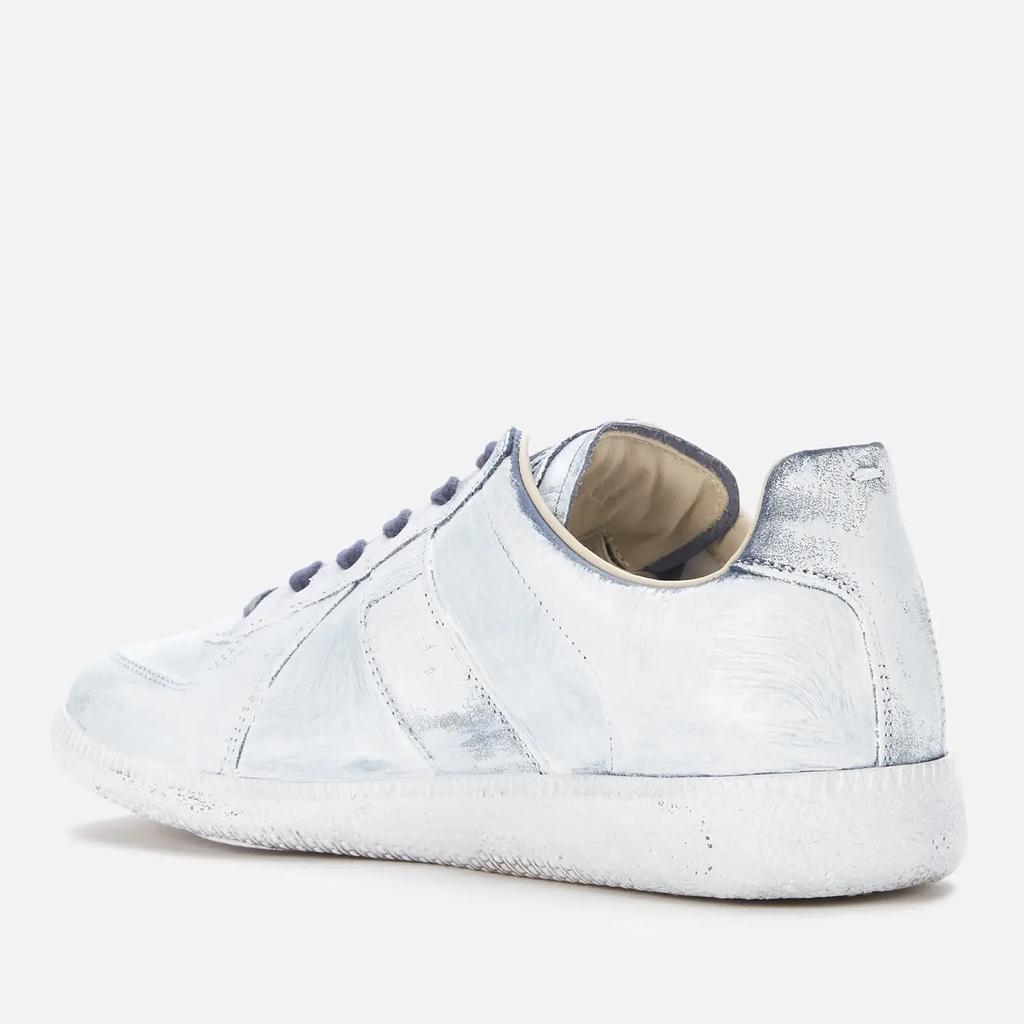 Maison Margiela Women's Replica Leather Trainers - Blue Delft/White商品第2张图片规格展示