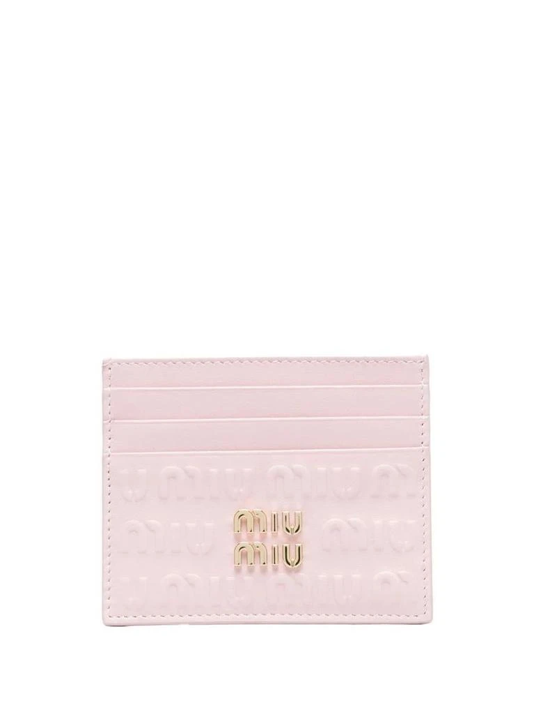 商品Miu Miu|MIU MIU logo-plaque card holder,价格¥2439,第1张图片