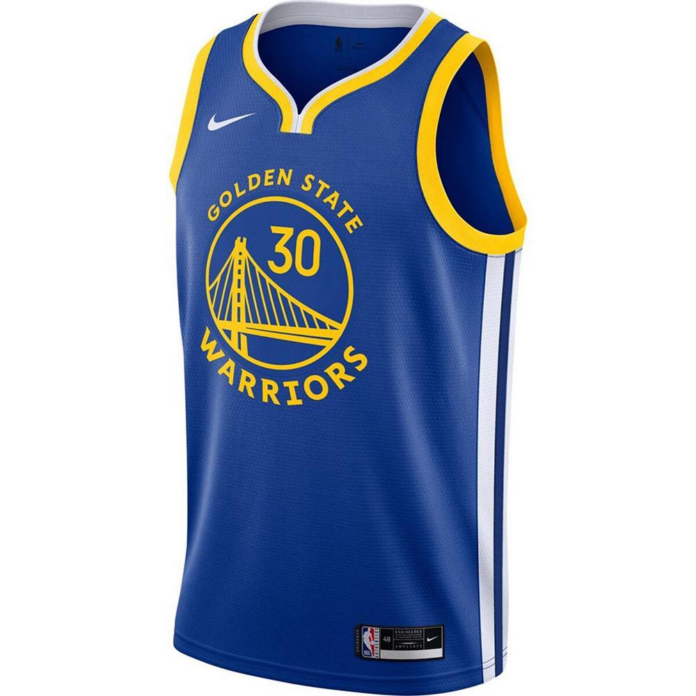 商品NIKE|Men's Stephen Curry Golden State Warriors 2020/21 Swingman Jersey - Icon Edition,价格¥811,第4张图片详细描述