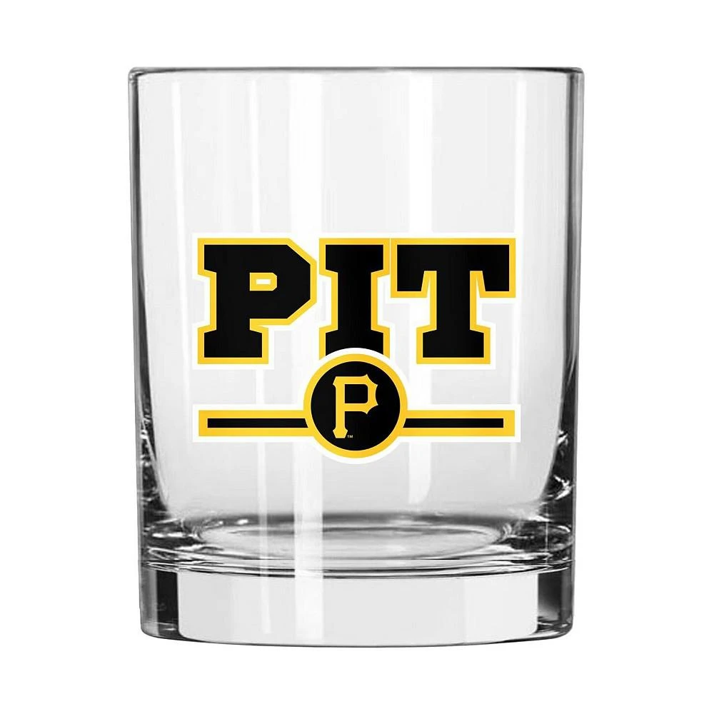 商品Logo Brands|Pittsburgh Pirates Letterman 14 oz Rocks Glass,价格¥149,第1张图片