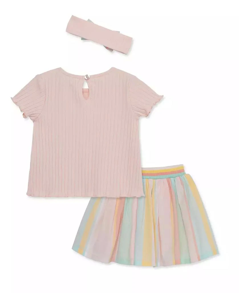 商品Little Me|Baby Girls Stripe Fashion Skort Set with Headband,价格¥81,第2张图片详细描述