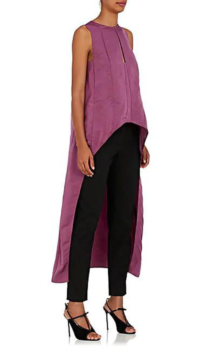 商品Narciso Rodriguez|Matte Silk Satin Trapeze Top,价格¥2690,第3张图片详细描述