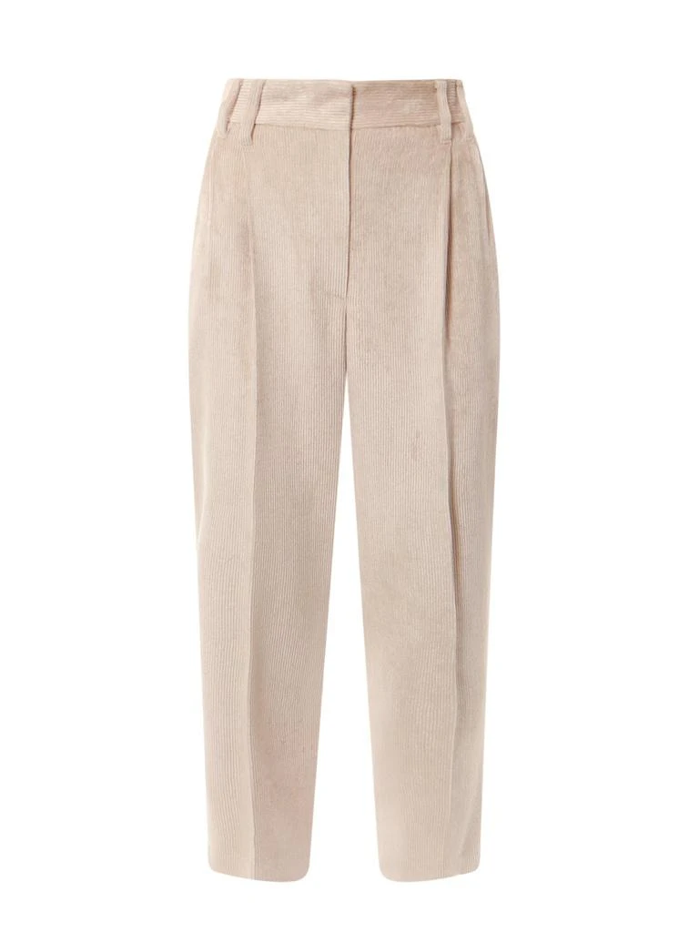 商品Brunello Cucinelli|Brunello Cucinelli Pleat Corduroy Trousers,价格¥8395,第1张图片