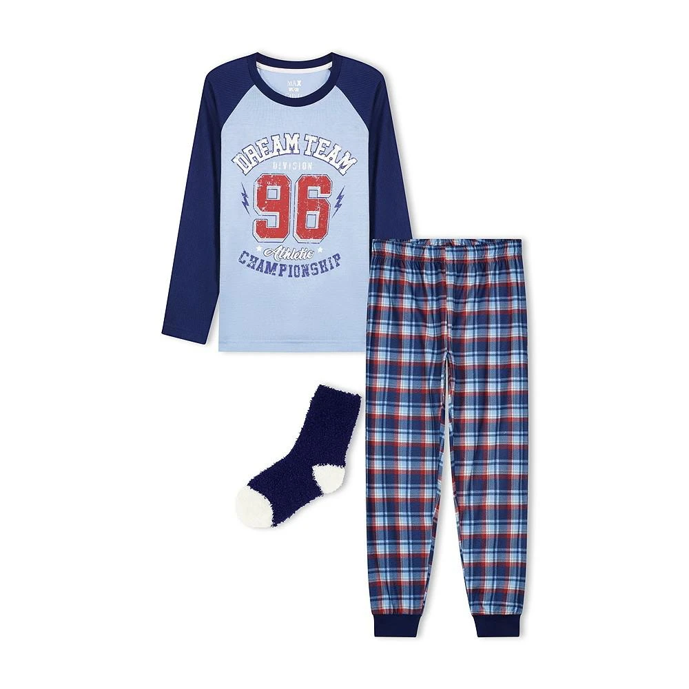 商品Max & Olivia|Big Boys Pajama with Socks, 3 Piece Set,价格¥94,第1张图片