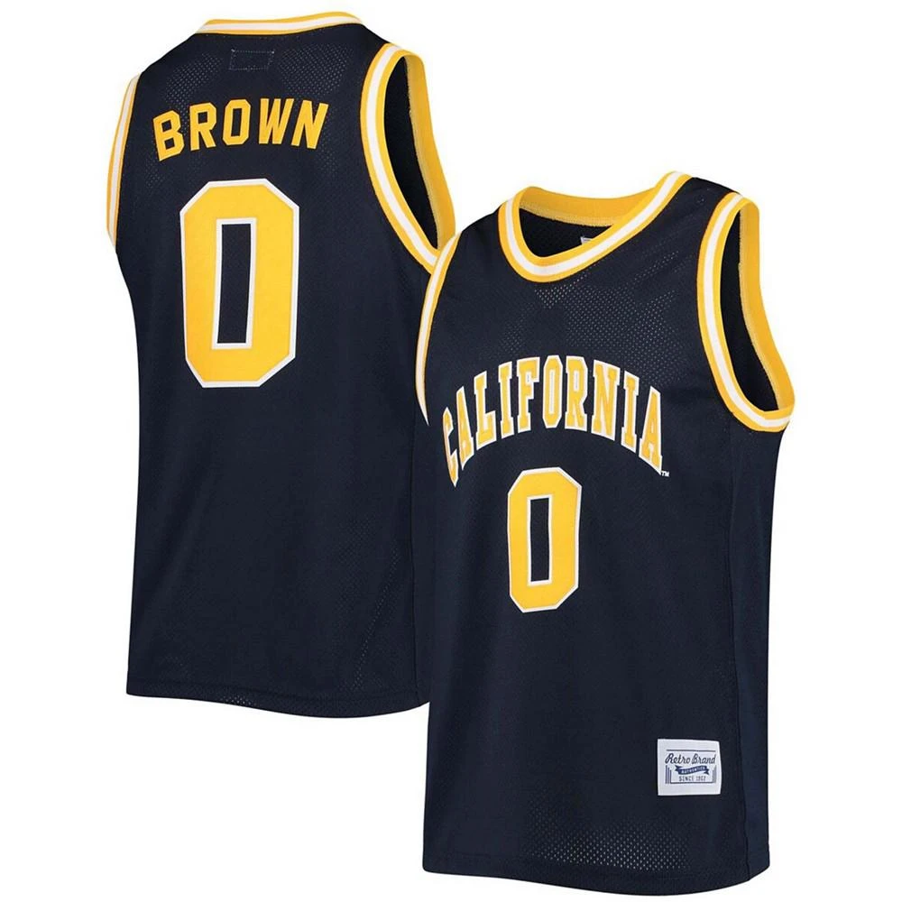 商品The Original Retro Brand|Men's Jaylen Brown Navy Cal Bears Commemorative Classic Basketball Jersey,价格¥889,第4张图片详细描述