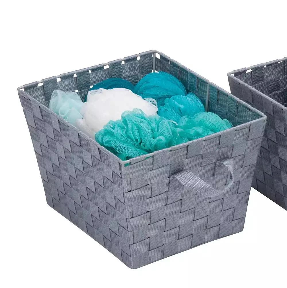 商品Honey Can Do|Set of 2 Woven Baskets, Gray,价格¥274,第3张图片详细描述