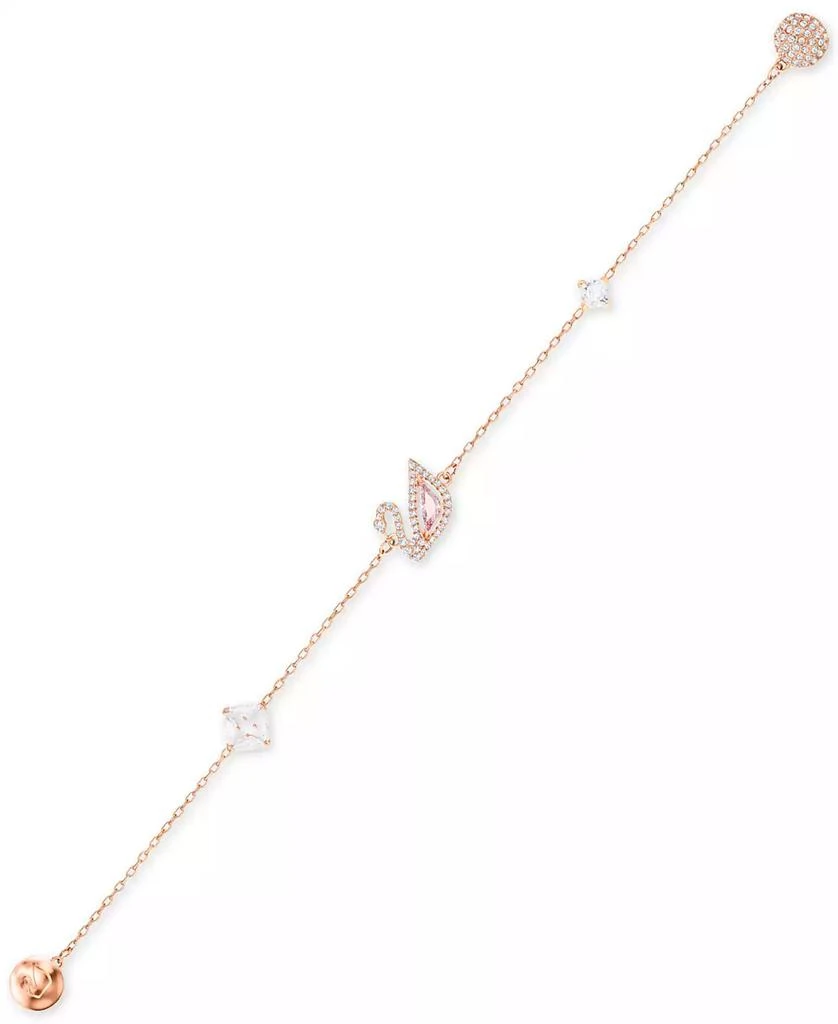 商品Swarovski|Remix Rose Gold-Tone Crystal Swan Magnetic Bracelet,价格¥976,第2张图片详细描述